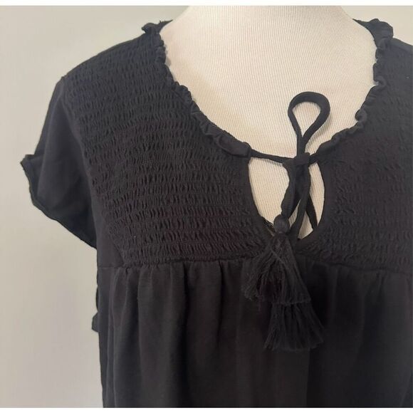 New! Lane Bryant Black Boho Top Sz 30/32 - Picture 2 of 5